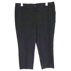 Hilary Radley Womens Black Pants Sits At The Waist Slim Leg Size 16 NWT